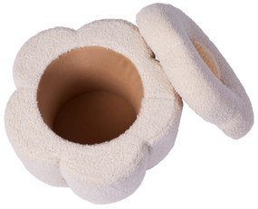 Box na hračky 2v1 Kvetina Off White