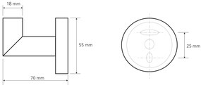 Sapho Sapho, X-ROUND háčik, chróm, XR208