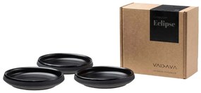 Set tanierikov Eclipse 11,5cm, 3ks, čierny