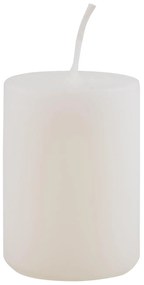 IB Laursen Biela stĺpová sviečka WHITE 6cm