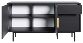 Komoda VIVALA 2D3S, čierna