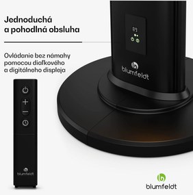 Blumfeldt BlazeTower nfračervený ohrievač, 3000 W, pre vonkajší priestor, 3 úrovne, IP45, diaľkové ovládanie, časovač