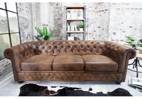 Sedacia súprava 17382 Chesterfield 3-sedenie Antik hnedá  - Komfort-nábytok