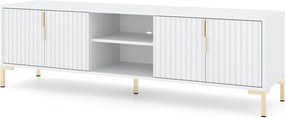 TV stolík Flinn 165 cm biely/zlatý