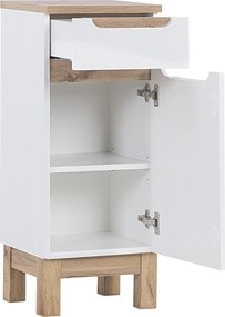 Comad Doplnková kúpeľňová skrinka nízka Bali White 35 biela/dub wotan