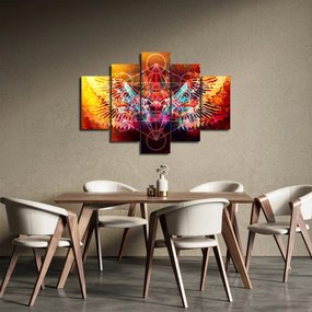 Obraz - Merkaba s krídlami, abstrakcia (150x105 cm)