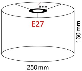 Brilagi - LED stojacia lampa CERIA 1xE27/40W/230V priemer 25 cm bambus/matný chróm