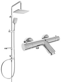 Mexen Sven, sprchový set s dažďovou sprchou a KAI termostatickou vaňovou batériou, chrómová, 77300262-00