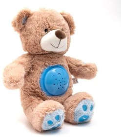 BABY MIX Plyšový zaspávačik medvedík s projektorom Baby Mix modrý