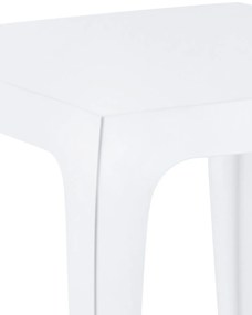 Stôl Queen - v43 x 50 x 50 cm - Biela