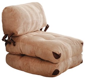 Rozkládací futonové křeslo Kadife camel