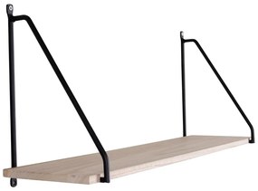 Čierna polica z masívu pavlovnia Arnhem - House Nordic