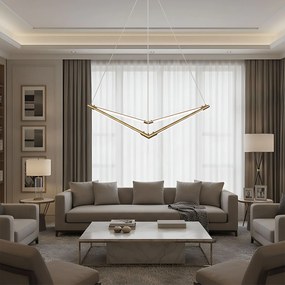 Toolight Toolight, LED stropné svietidlo, 4000K, 1500lm, APP1776-CP, zlatá matná, OSW-04055