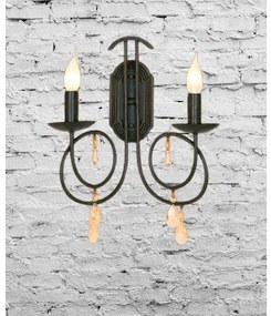 Retro nástenné svietidlo 45*36 2*E14