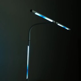 Stolná LED lampa NOX s RGBW efektmi, svorka, diaľkový ovládač