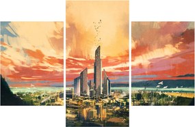 Obraz - Maľované mesto (90x60 cm)