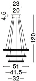 LED luster Ginevra 51 čierne