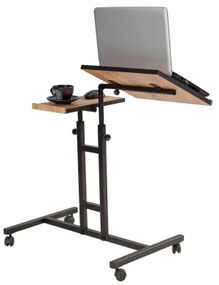 Polohovateľný stôl GLEN 87x67 cm hnedá/čierna