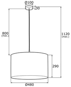 Argon 4285 - Luster na lanku KASER 1xE27/15W/230V šedá/biela/mosadz