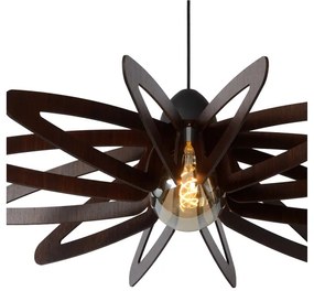 Lucide 77483/76/30 - Luster na lanku ZIDANE 1xE27/15W/230V hnedá/čierna