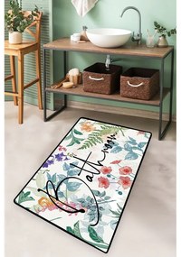 Kúpeľňová predložka 70x120 cm Green In Flower – Foutastic