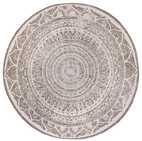 NORTHRUGS - Hanse Home koberce Kusový koberec Twin Supreme 105498 Linen kruh – na von aj na doma - 140x140 (priemer) kruh cm