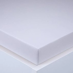 Napínacia plachta na posteľ jersey EXCLUSIVE biela 180 x 200 cm