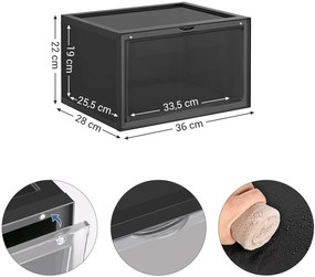 Organizér na topánky Lexy čierny