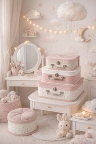 Detský kufrík Mia, sada 3ks, ružová