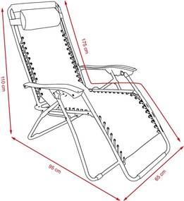 Avenberg Relaxačné kreslo Sofia/Dallas, čierne