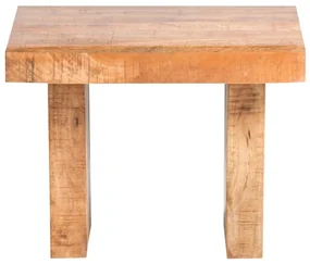 furniture-nabytek.cz - Masívny konferenčný stolík z mangového dreva, lakovaný, hnedý – 60×60×45 cm