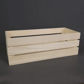 AMADEA Drevená debnička z masívneho dreva, 45x19x15 cm