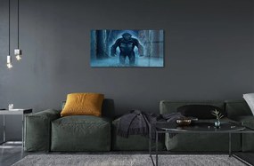 Obraz na skle Gorila lesné stromy 100x50 cm