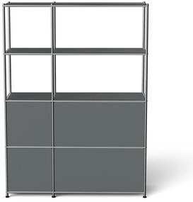 Kovová skrinka »CN3« so 4 výklopnými priečinkami, sivá