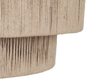 Japandi závesná lampa čierna s hnedým lanom 60cm - Smilla