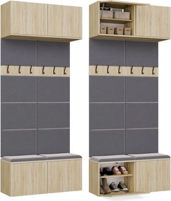 Předsíňová stěna HAGA 2W 100 cm dub Sonoma