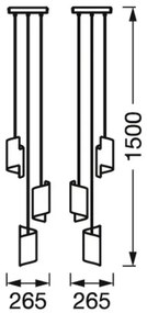Ledvance - LED Stmievateľný luster na lanku SMART+ DECOR 3xLED/8W/230V čierna Wi-Fi