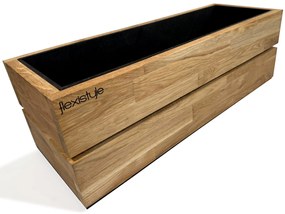 Dekorstudio Drevený dubový kvetináč do interiéru aj exteriéru 60x20x20cm