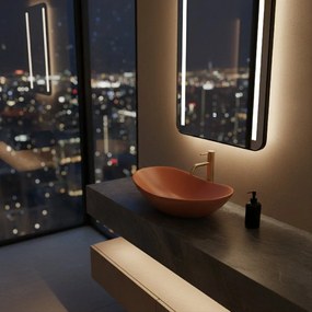 Rea Royal, umývadlo na dosku 615×360×155 mm, oranžová matná, REA-U3530