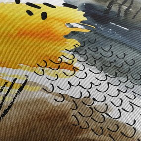 Obraz - Abstraktný akvarel (120x50 cm)