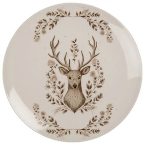 Porcelánový dezertný tanierik s jeleňom Gentle Wilderness - Ø 20*2 cm