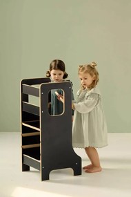 Učiaca veža Montessori pre deti čierna