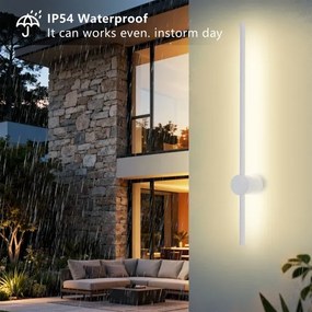 BRILAGI - LED vonkajšie nástenné svietidlo AURA LED/12W/230V 3000K IP54 65 cm biele CRI 90