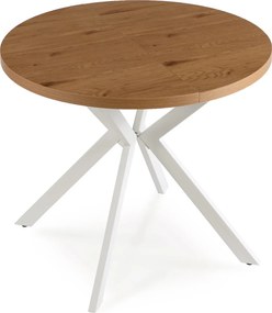 PROXIMA.store - Okrúhly rozkladací stôl DORIAN FARBA: biela, FARBA NÔH: biela