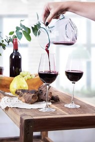 Roztavené sklo na dreve - Karafa