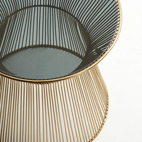 Okrúhly odkladací stolík so sklenenou doskou ø 40 cm Jolene – Kave Home