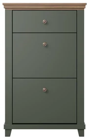 Komoda Navori (zelená + dub lefkas). Akcia -20%. Vlastná spoľahlivá doprava až k Vám domov. 1091863