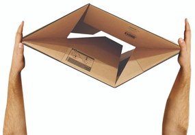 10x Kartónové krabice a kôš 2v1 - 46x34x23cm