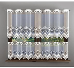 Žakárový záves 638/D64/40 biely. Tovar na mieru