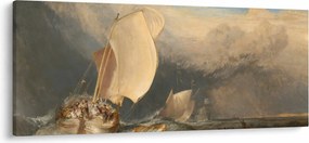 Obraz - William Turner, Fishing Boats with Hucksters Bargaining for Fish, reprodukcia (120x50 cm)
